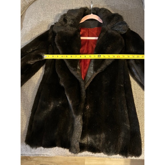 Olympia Fashions Vintage Faux Fur Coat Dark Brown Womens Small NO TAG USA Made - Picture 9 of 11